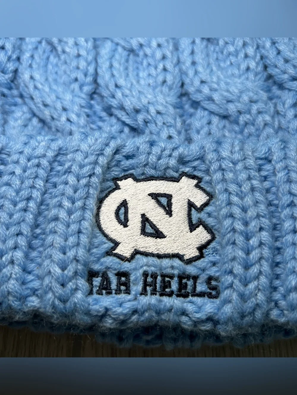 UNC North Carolina Tar Heels Captivating Headwear Cuffed Knit Pom Beanie Blue OS